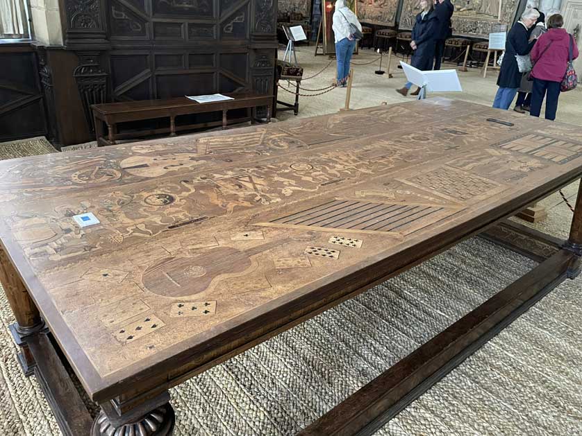 The Aeglentyne (Eglantine) Table on the first floor of Hardwick Hall.