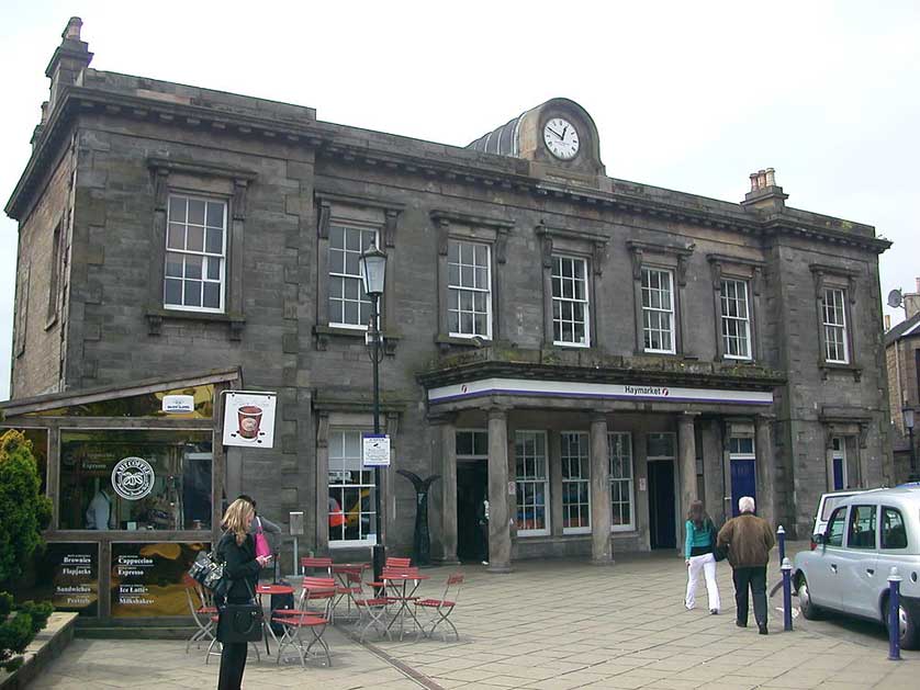 The old station front, which is still in use as a side entrance.