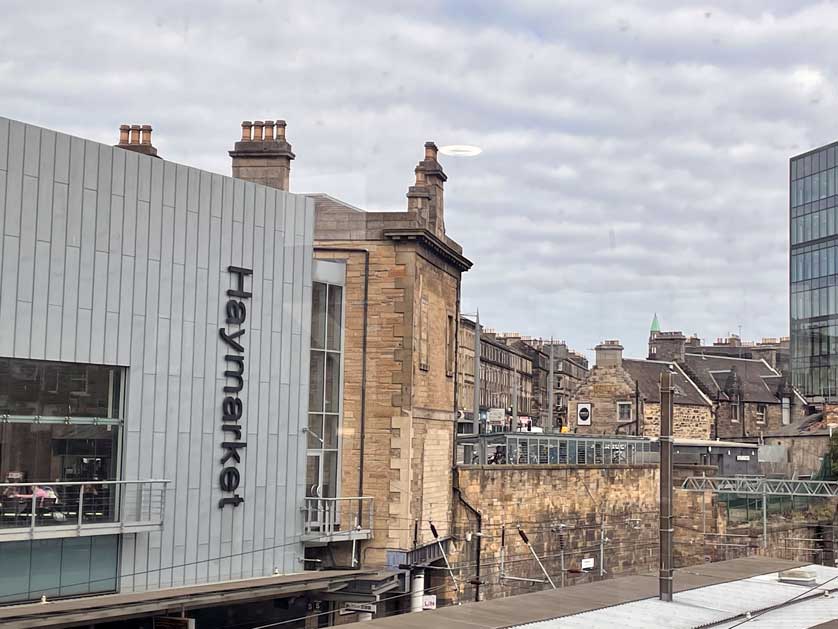 View of the new station building.