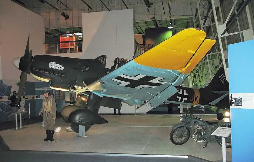 Junkers Ju 87 Stuka on display in the Bomber Hall.