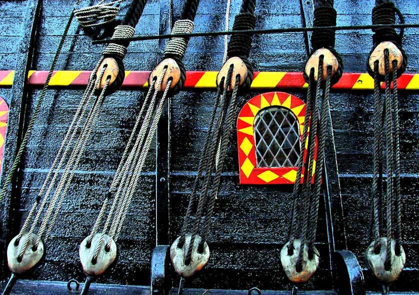 Golden Hinde on the Thames.