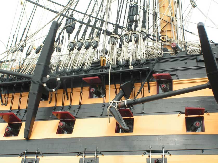 HMS Victory in Portsmouth Harbour.