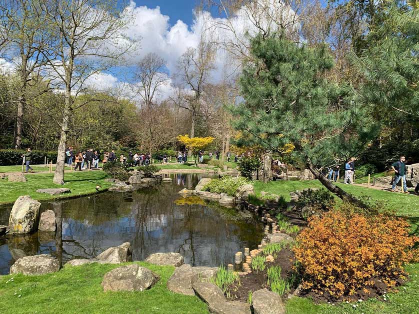 Japanese Garden in Holland Park, London, UK.