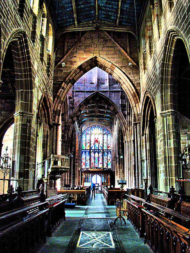 Looking West from the nave of Holy Trinity Church.