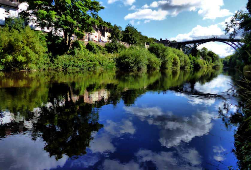The Iron Bridge viewed from downstream.