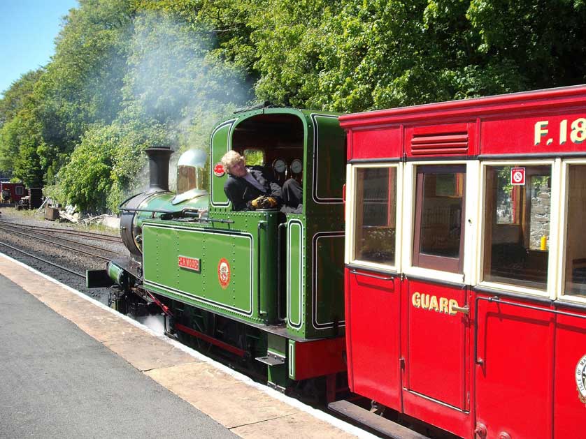 Isle of Man Railway uses original 19th century steam trains.