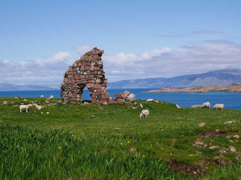 A ruined building on the island of Iona, Scotland, UK.