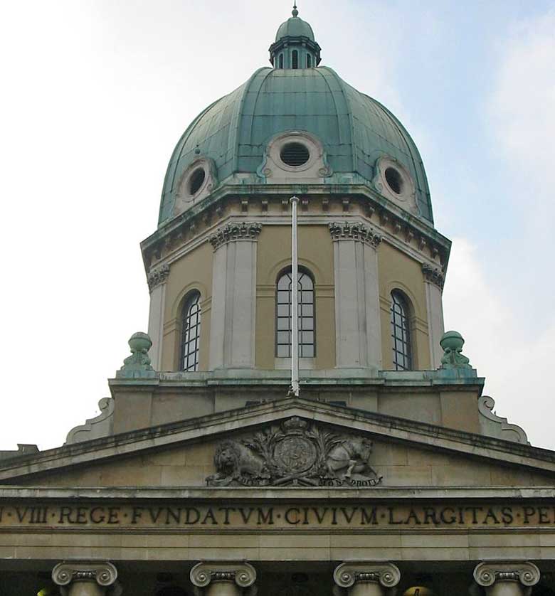 The dome of the former Bethlem Royal Hospital building that now houses the museum.