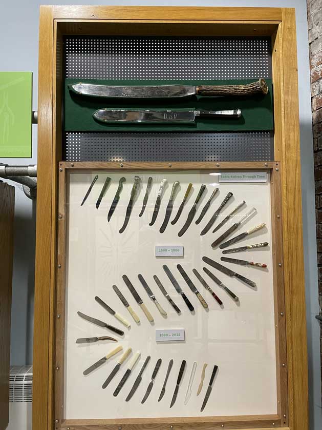 Sheffield is particularly associated with the production of steel knives.