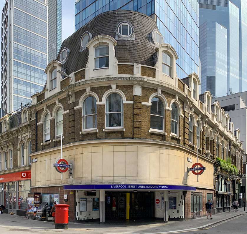 Entrance to Liverpool Street Underground Station.