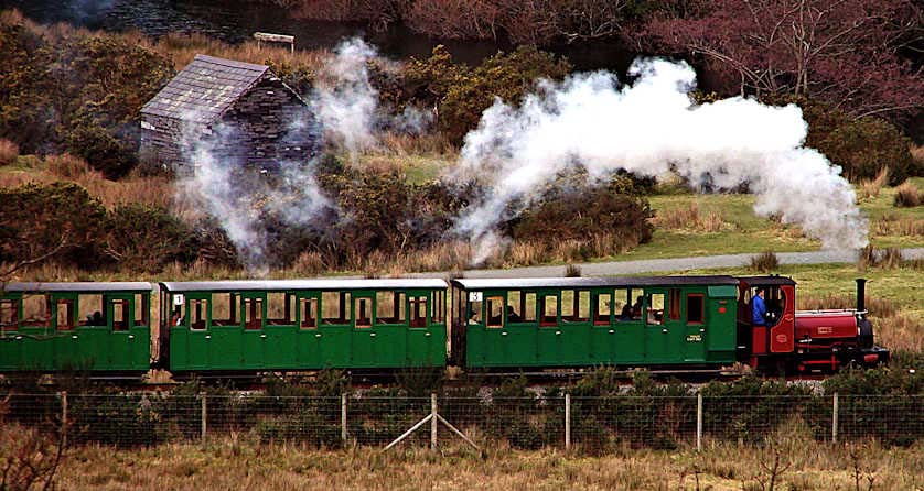 The Llanberis lake railway is a scenic, narrow-gauge tourist railway in Snowdonia.