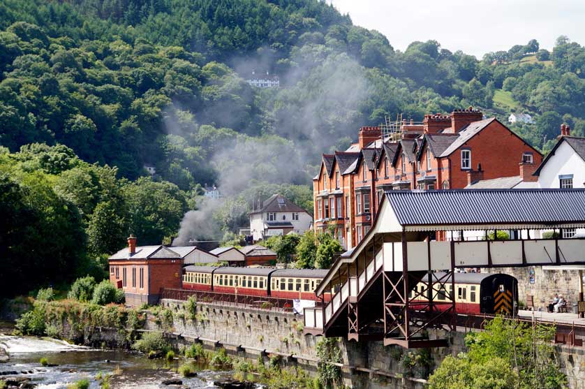 Llangollen on the banks of the picturesque River Dee.