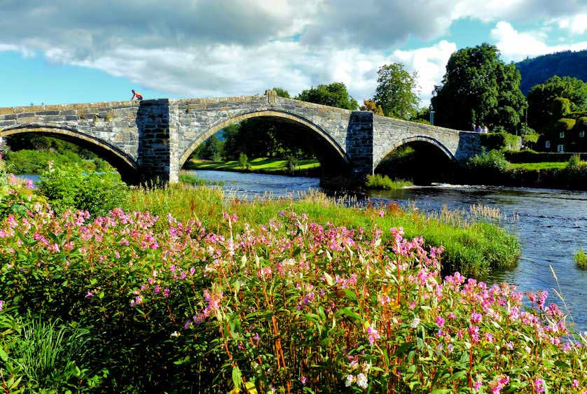 Pont Fawr, the Inigo Jones Bridge, across the Conwy River in Llanrwst.
