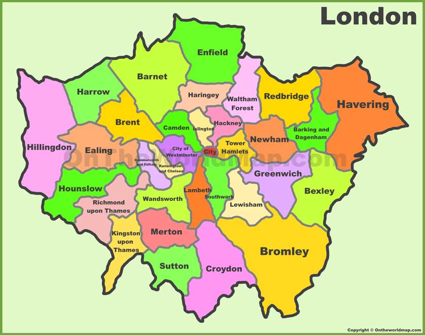 London Boroughs, London, UK.