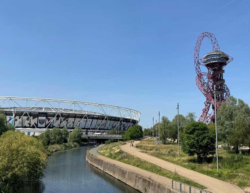 London Stadium and ArcelorMittal Orbit.