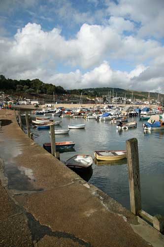 Lyme Regis in summer, Dorset, England.