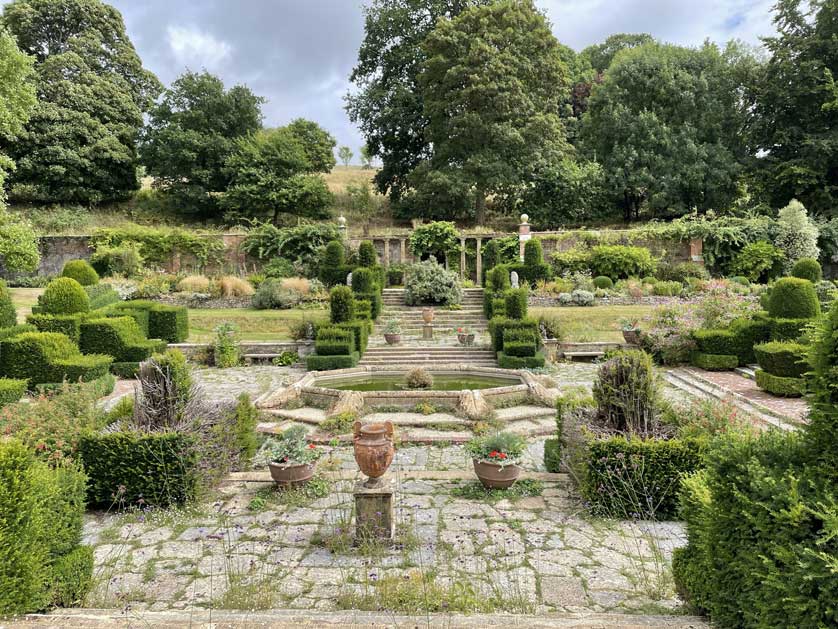 The Italian-style gardens.