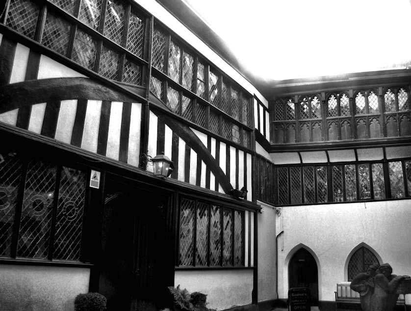 The courtyard of St. Mary's Guildhall.