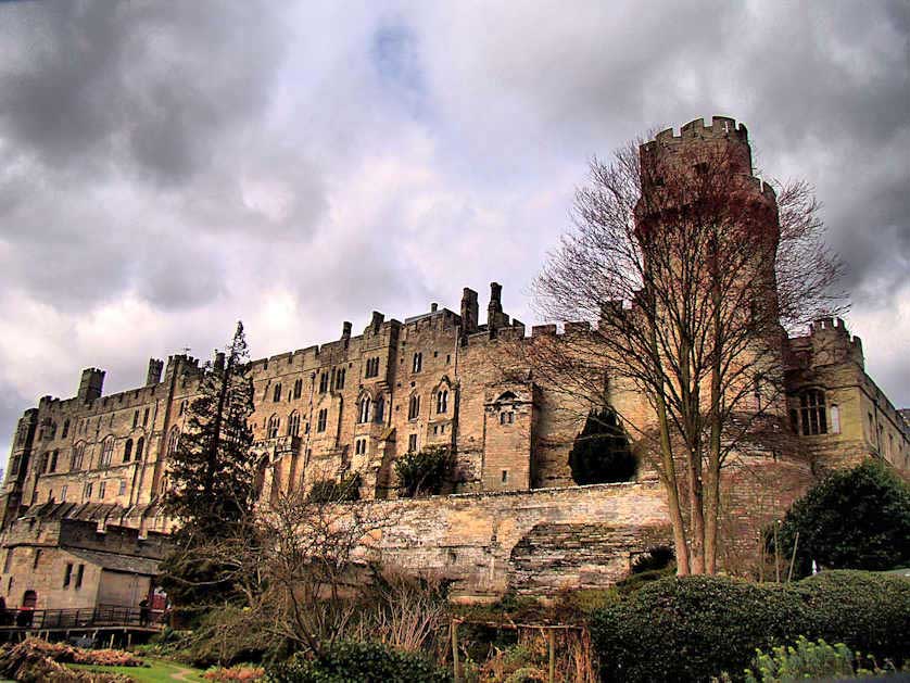 Some of the best views of Warwick castle can be had from the Mill Garden.