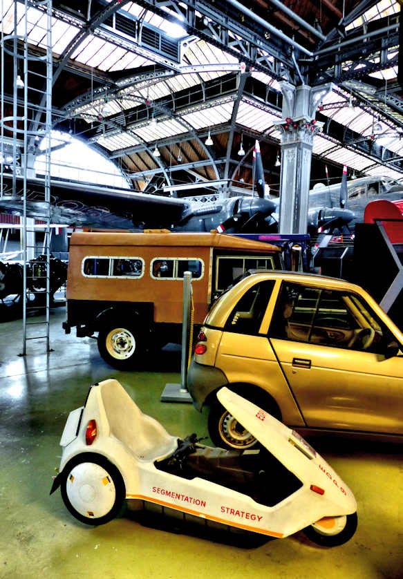 The Sinclair C5, an unsuccessful electric vehicle made in 1985.