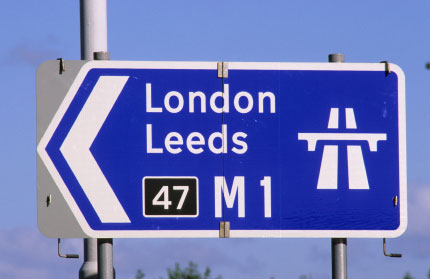 Motorway sign