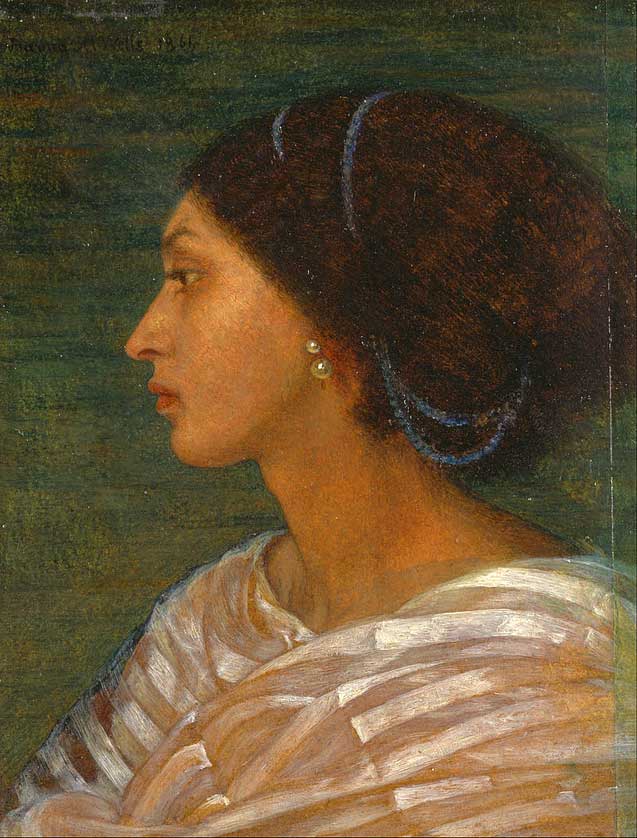 Head of a Mulatto Woman (Mrs. Eaton) by Joanna Boyce Wells (1860).