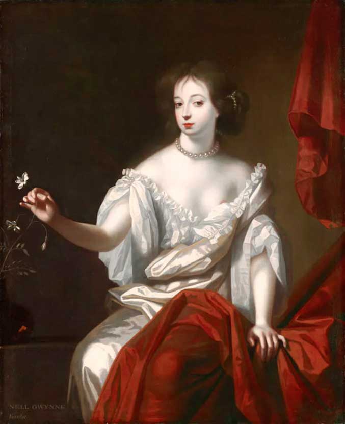 Portrait of Nell Gwyn as Venus, by Simon Verelst.