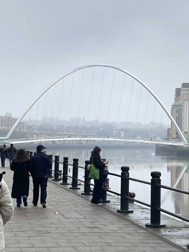 Gateshead Millennium Bridge, Newcastle, UK.