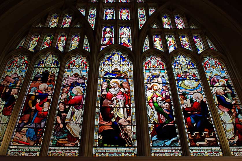 Stained glass window in St Peter's Church, Nottingham.