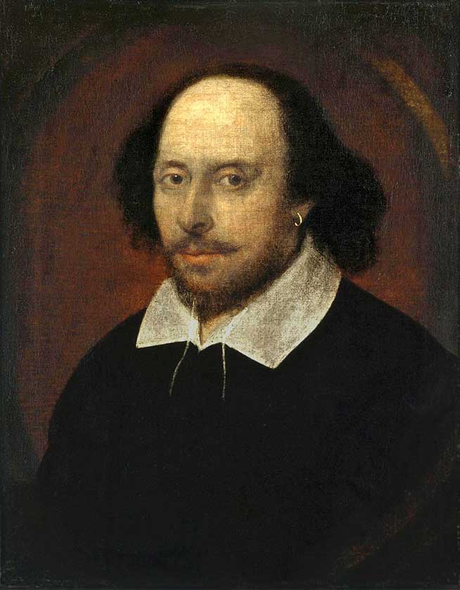 Portrait of William Shakespeare.