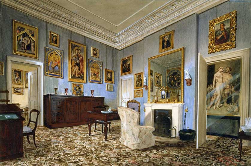 Prince Albert's Dressing Room, 1851, watercolour by James Roberts.