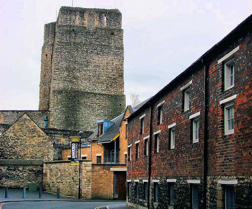The approach to Oxford Castle & Prison.