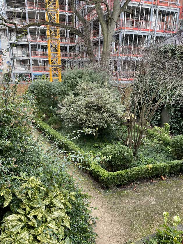 The small garden at the house.