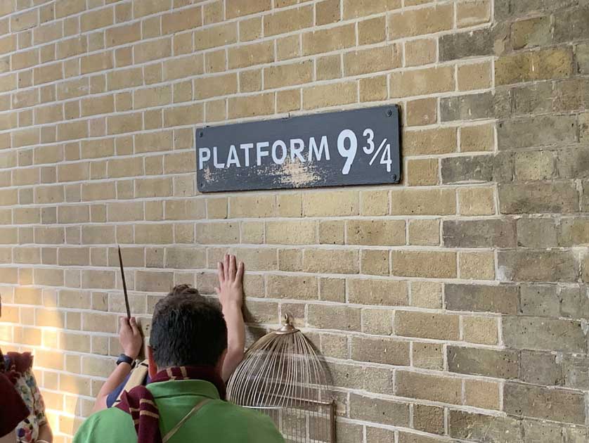 Platform 9&frac34;, King's Cross Station, London.