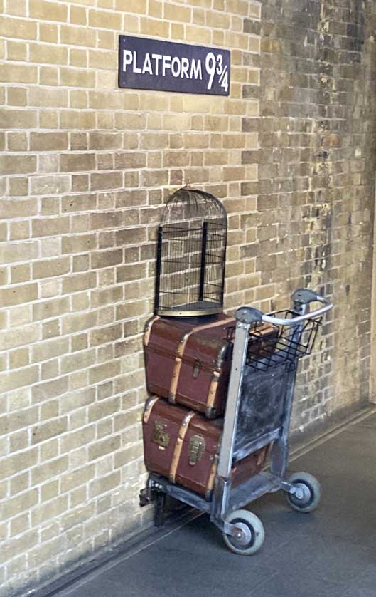 Platform 9&frac34;, King's Cross Station, London.