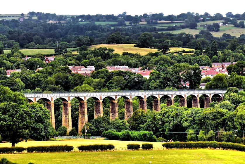 The Pontcysyllte Aqueduct, a World Heritage site near Llangollen in North Wales.