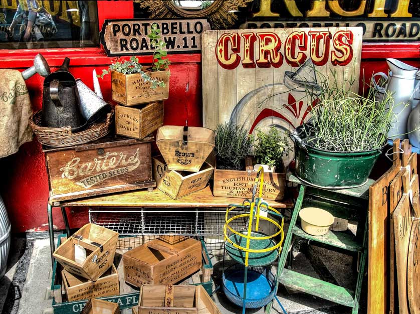 Portobello Road Market, England, UK.