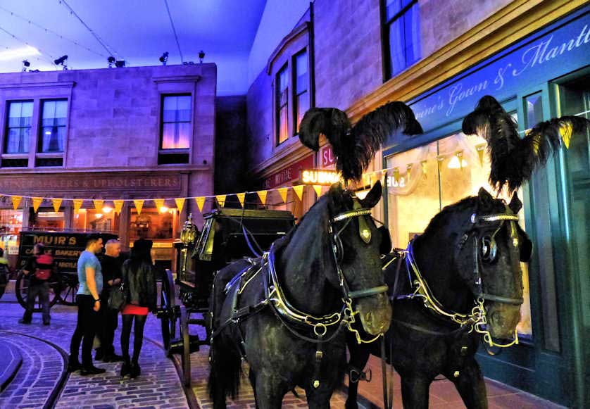 A street scene from historic Glasgow at the Riverside Museum.