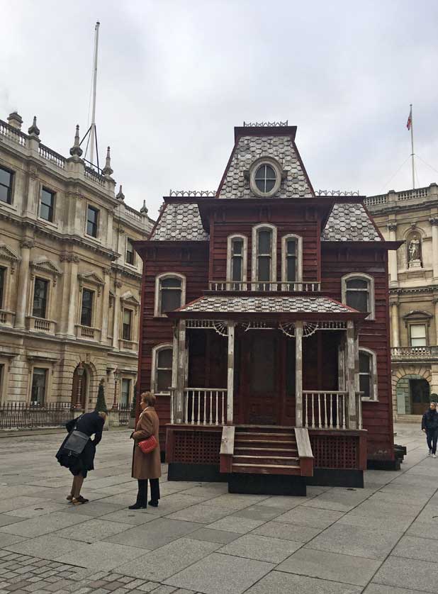 Installation in the courtyard.