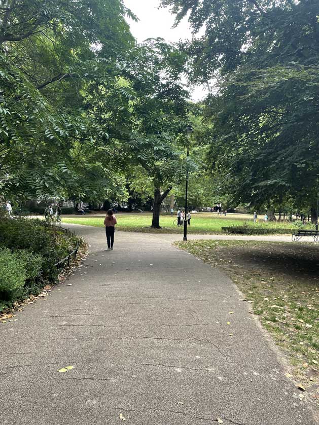 Russell Square in Bloomsbury, central London, UK.