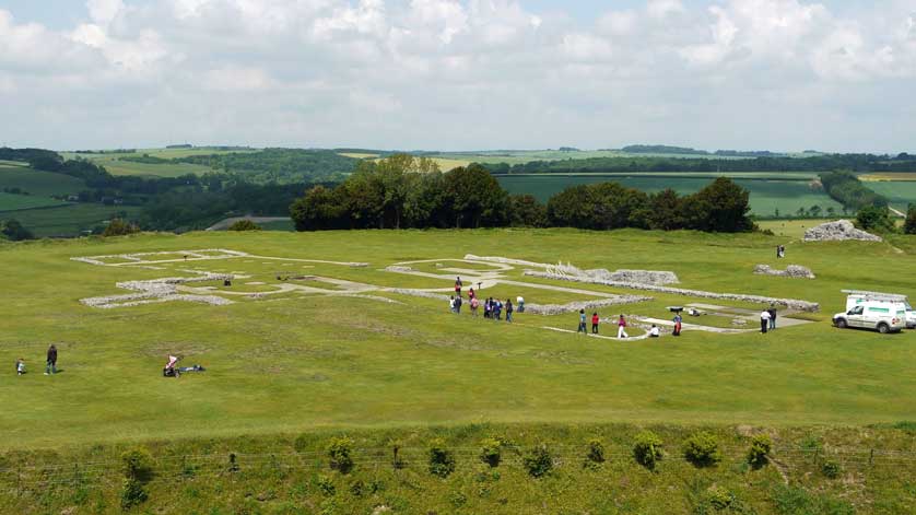 Old Sarum near Salisbury, Wiltshire, UK.