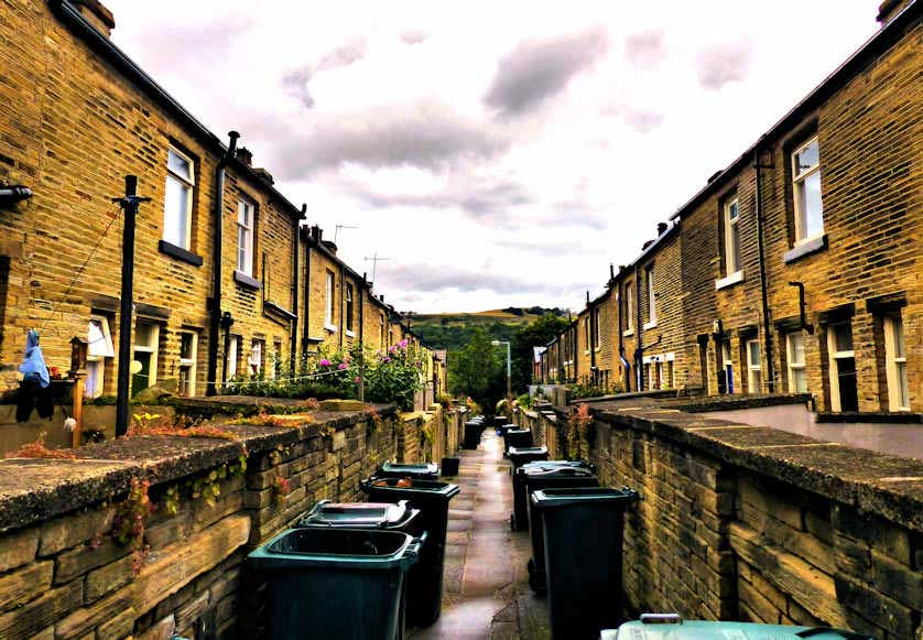 Workers homes in the model village of Saltaire, a UNESCO World Heritage Site.