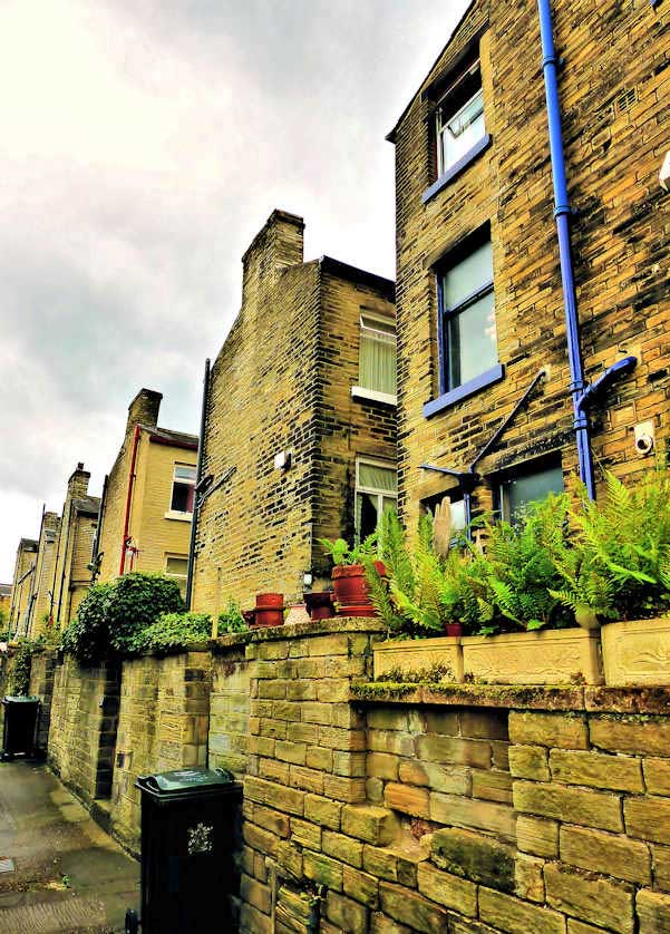 Some of the larger houses that were built for the workers of Salts Mill in Saltaire.