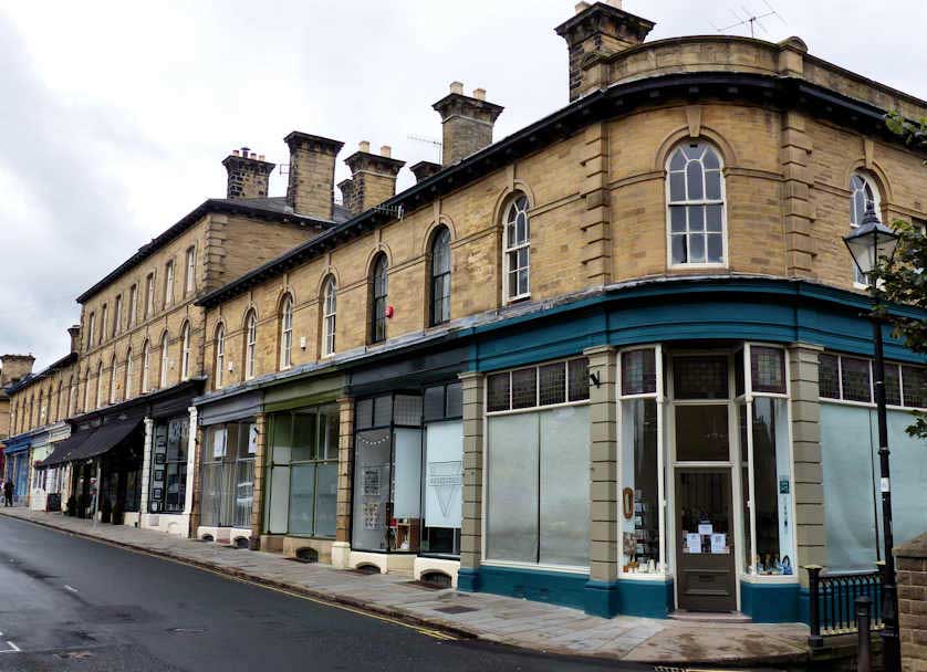 Shops were built for the workers at Salts Mill in Saltaire.