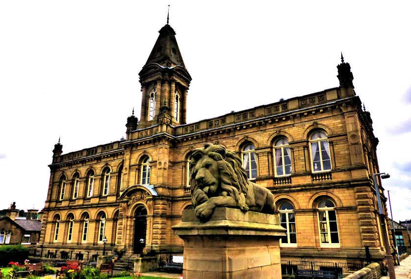 The Institute, the most impressive of the public buildings in Saltaire.