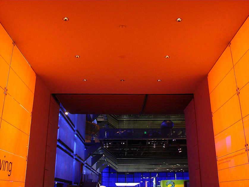 The Science Museum in London is bright and spacious.