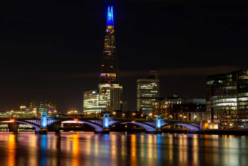 Southwark Bridge and The Shard.