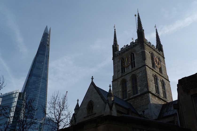 Southwark Cathedral, South Bank, London, UK.