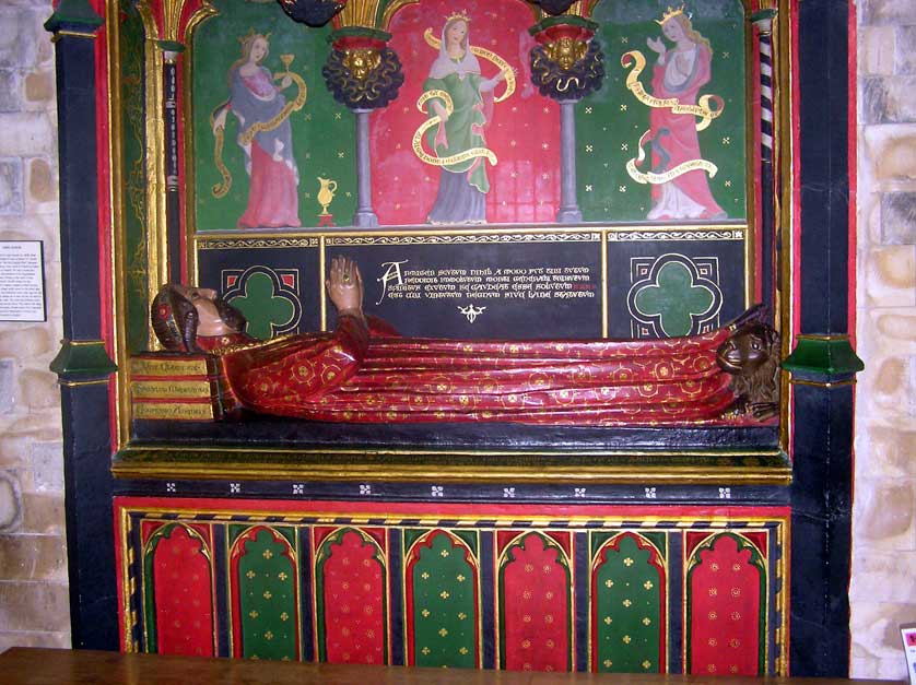 The 15th-century church monument to the poet John Gower.