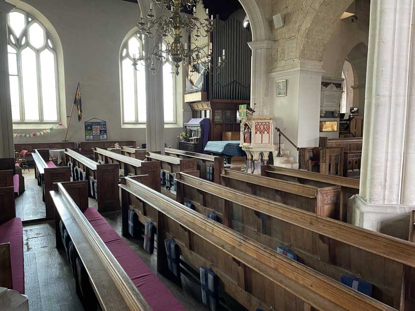 The interior of the church.